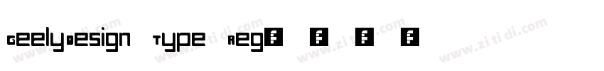 GeelyDesign Type Reg字体转换